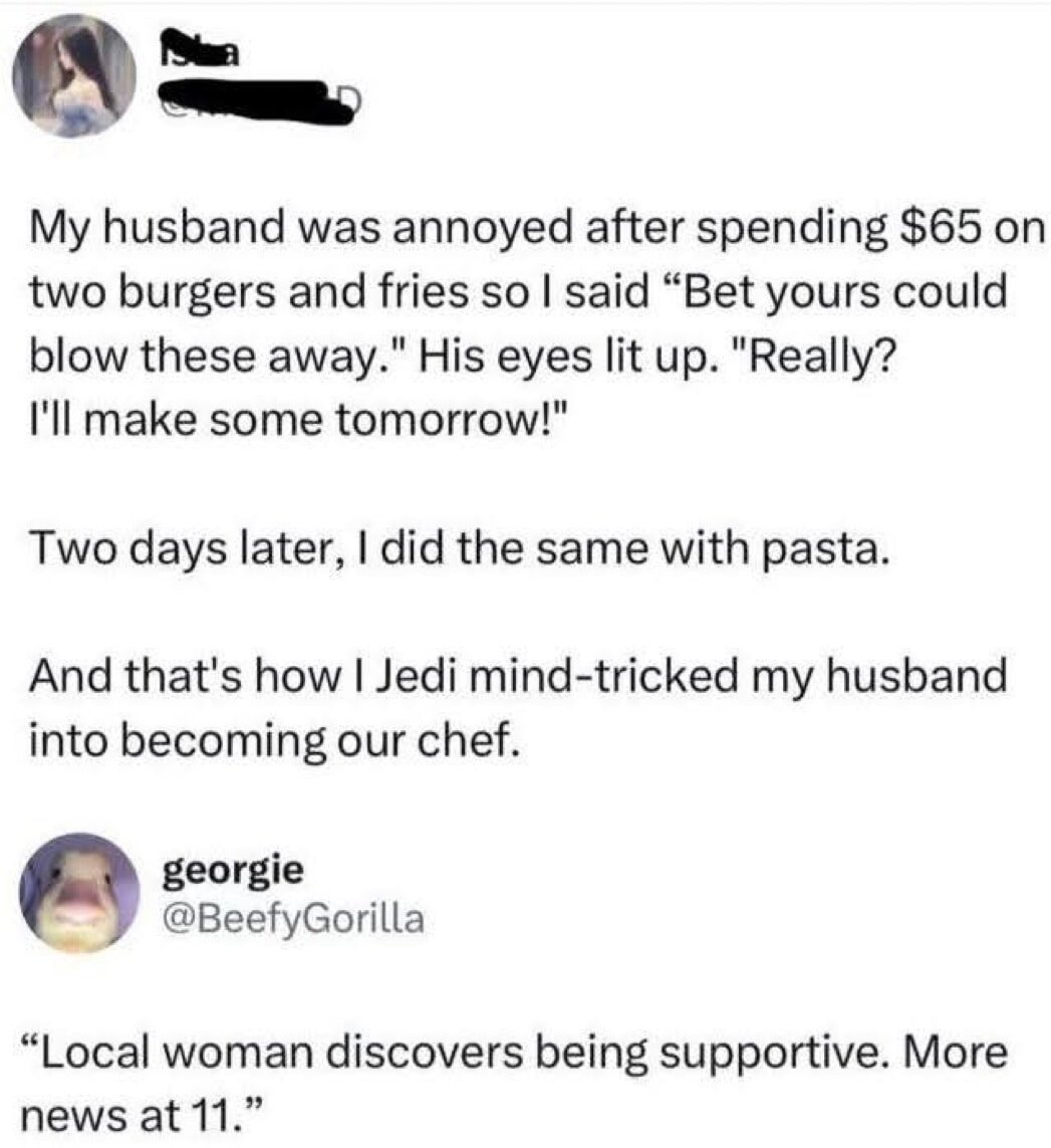 My husband…