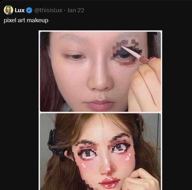 Pixel art makeup