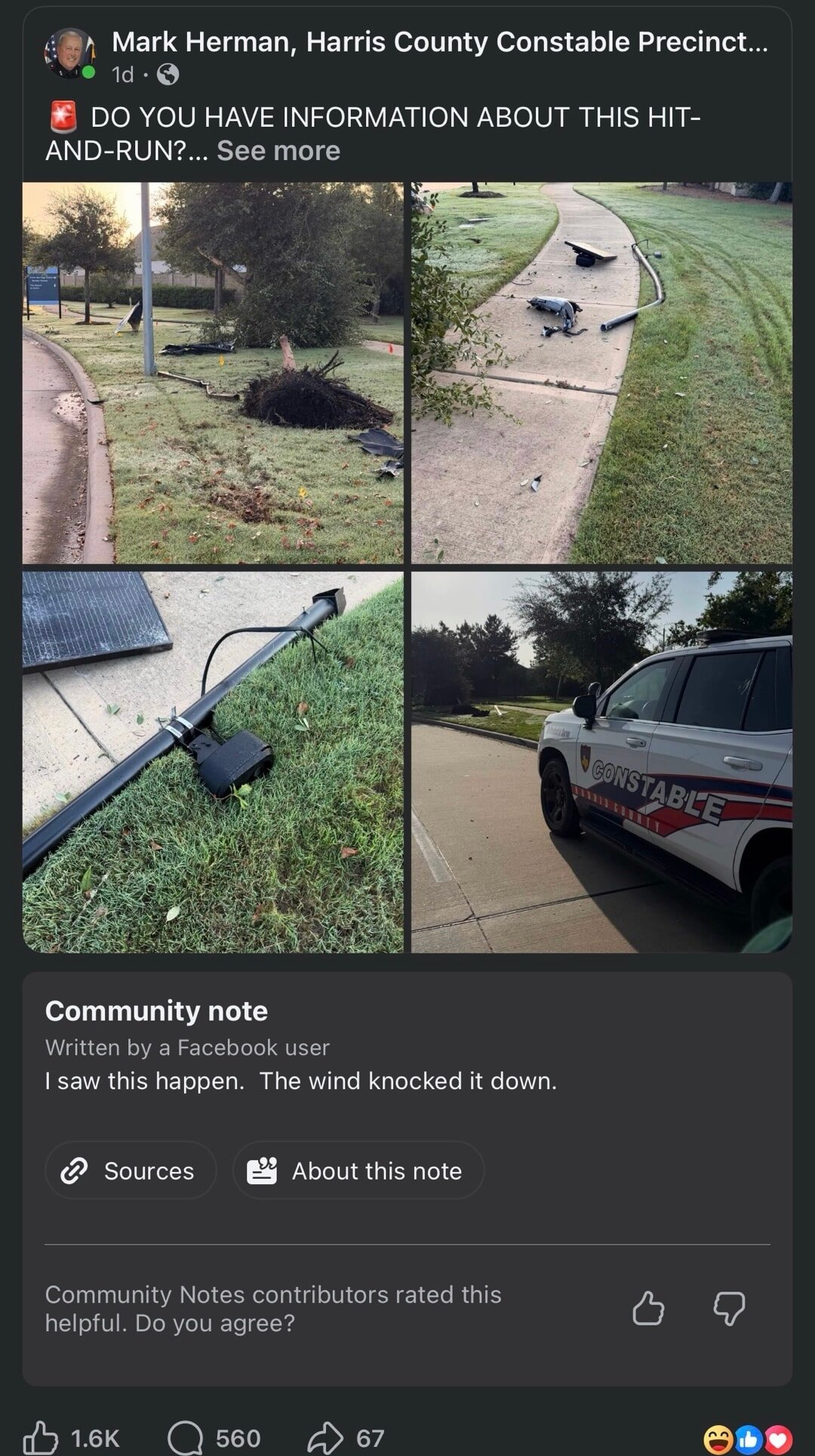 I saw this happen.