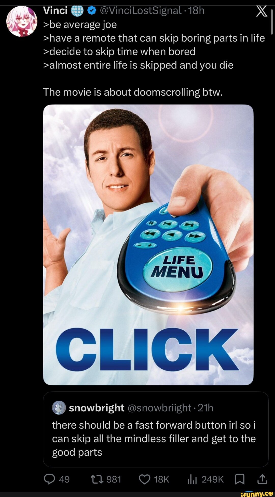 Life menu