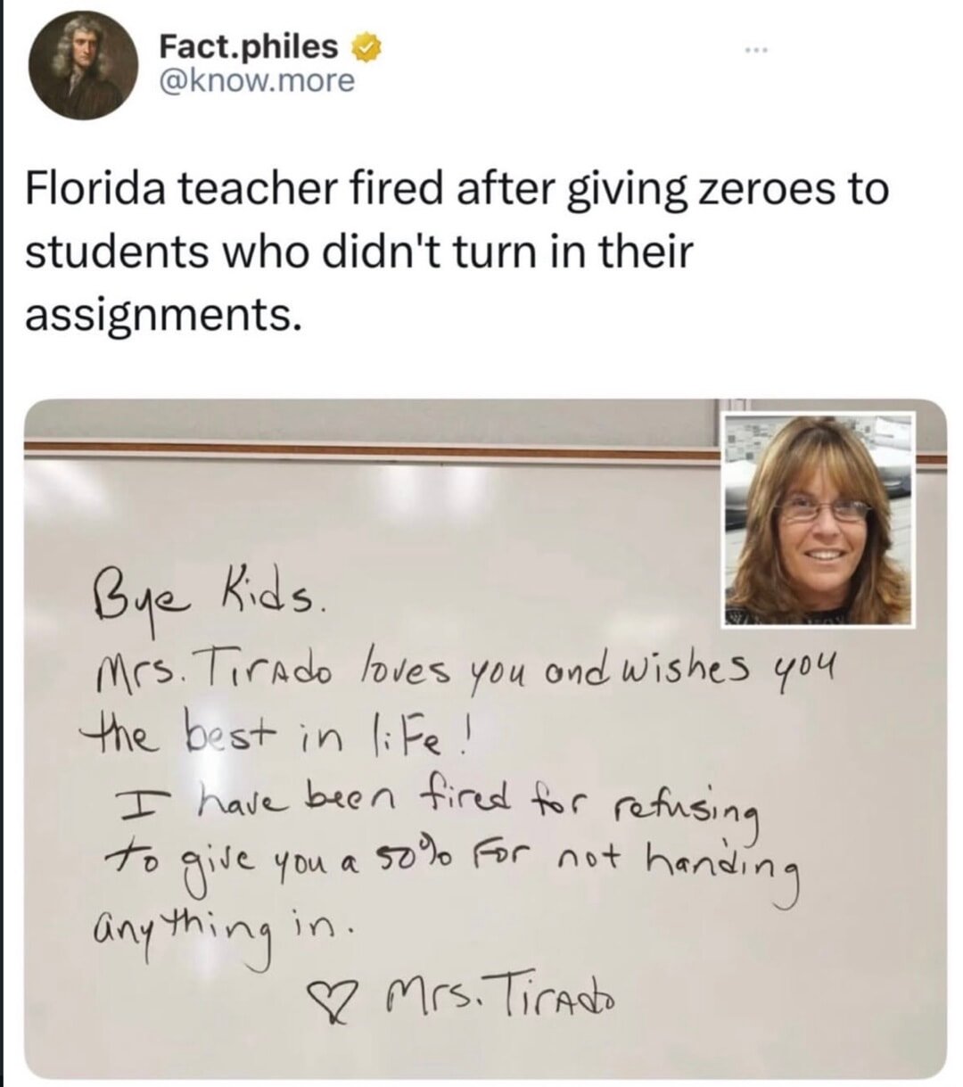 Florida teacher fired after giving…