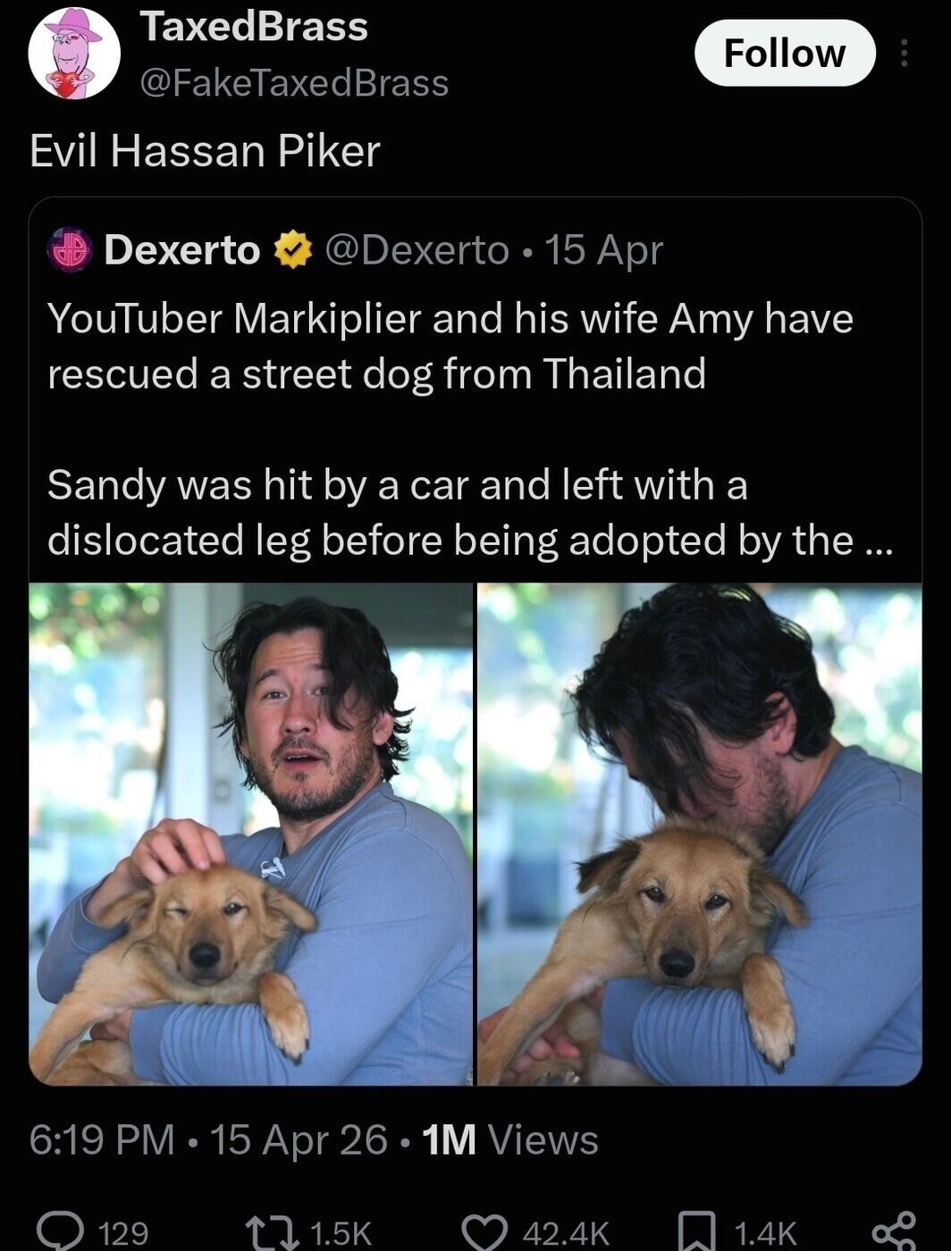 YouTuber Markiplier…