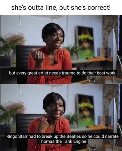She’s outta line