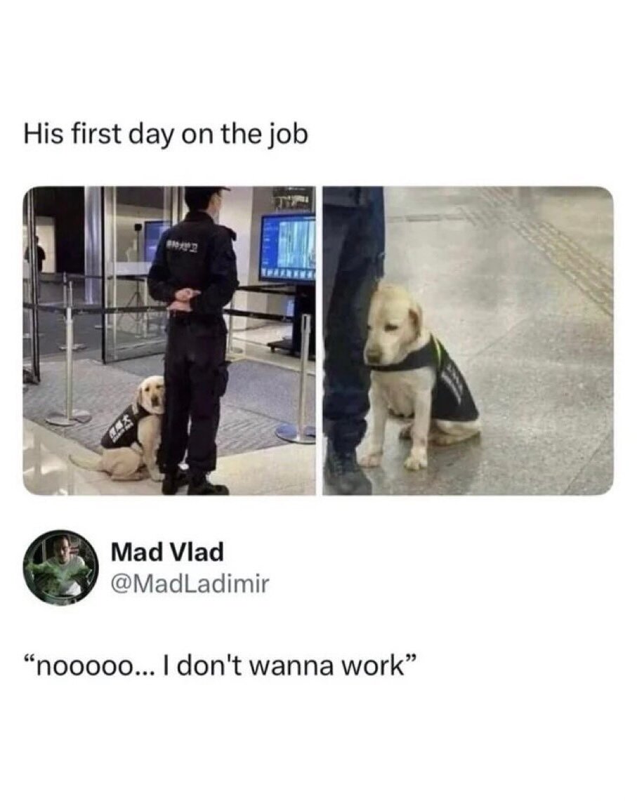 His first day on the job