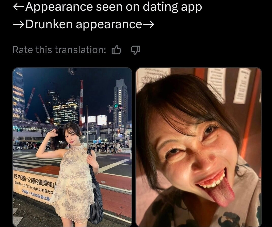 Drunken appearance